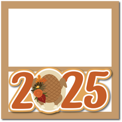 2025 - Thanksgiving Turkey - Printed Premade Scrapbook Page 12x12 Layout