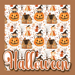 Halloween - Printed Premade Scrapbook Page 12x12 Layout
