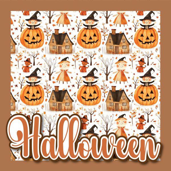 Halloween - Printed Premade Scrapbook Page 12x12 Layout