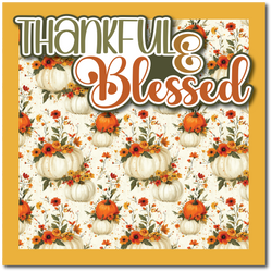 Thankful & Blessed - Printed Premade Scrapbook Page 12x12 Layout