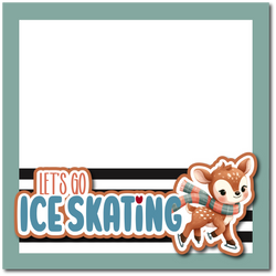 Let's Go Ice Skating - Printed Premade Scrapbook Page 12x12 Layout