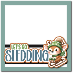 Let's Go Sledding - Printed Premade Scrapbook Page 12x12 Layout