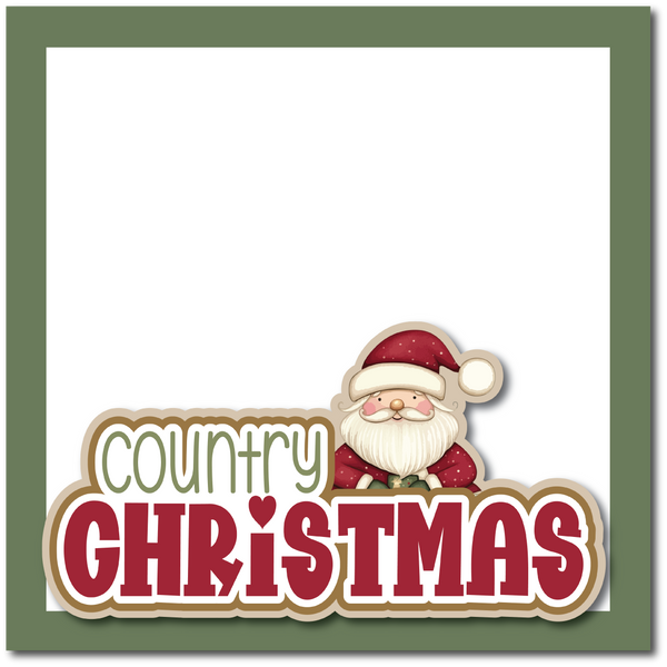 Country Christmas - Printed Premade Scrapbook Page 12x12 Layout