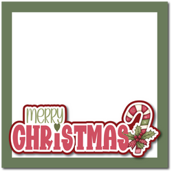 Merry Christmas - Printed Premade Scrapbook Page 12x12 Layout