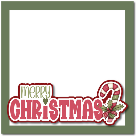Merry Christmas - Printed Premade Scrapbook Page 12x12 Layout