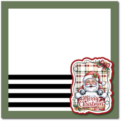 Merry Christmas - Printed Premade Scrapbook Page 12x12 Layout