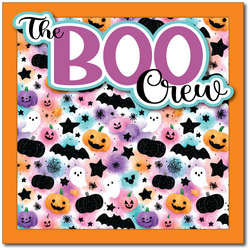 The Boo Crew - Printed Premade Scrapbook Page 12x12 Layout