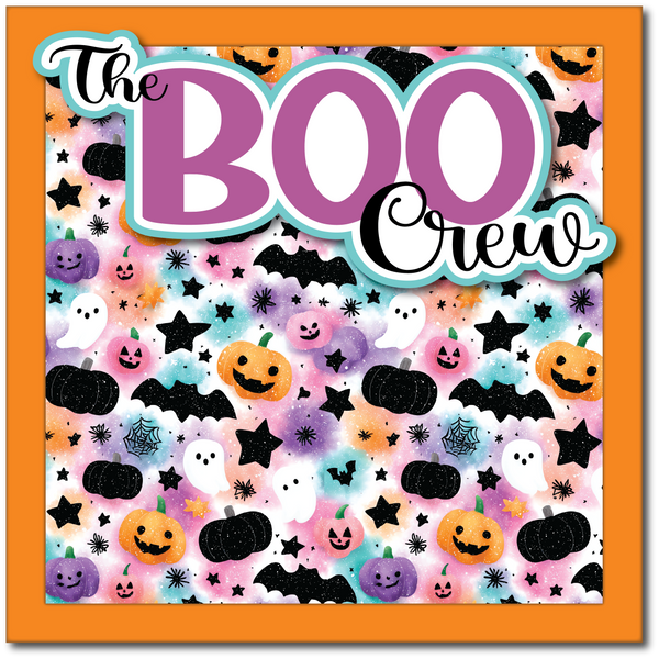 The Boo Crew - Printed Premade Scrapbook Page 12x12 Layout