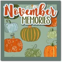 November Memories - Printed Premade Scrapbook Page 12x12 Layout