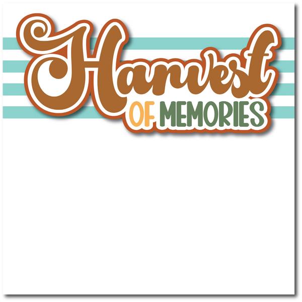 Harvest of Memories - Printed Premade Scrapbook Page 12x12 Layout