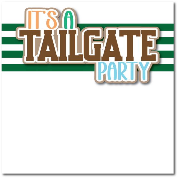 It's a Tailgate Party - Printed Premade Scrapbook Page 12x12 Layout