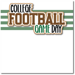 College Football Game Day - Printed Premade Scrapbook Page 12x12 Layout