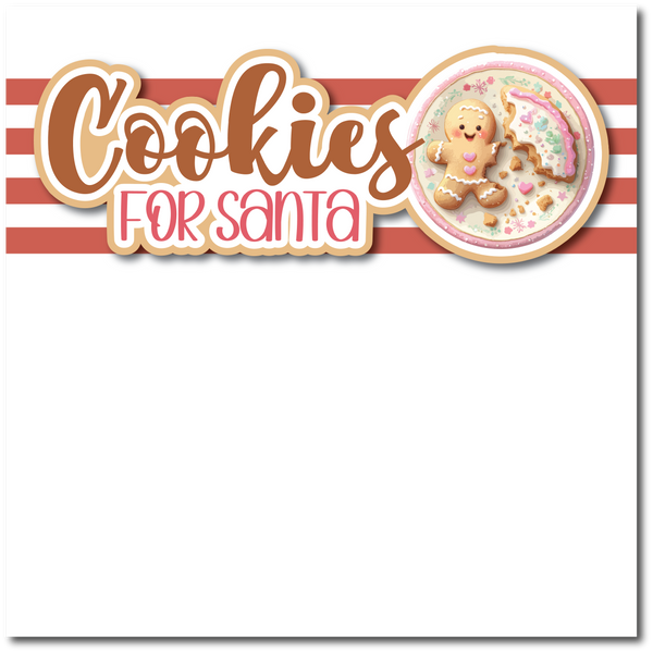 Cookies for Santa - Printed Premade Scrapbook Page 12x12 Layout