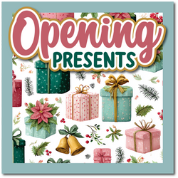 Opening Presents - Printed Premade Scrapbook Page 12x12 Layout