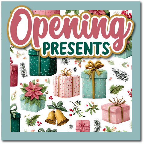 Opening Presents - Printed Premade Scrapbook Page 12x12 Layout