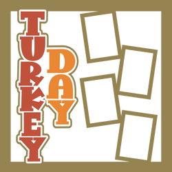 Turkey Day - Printed Premade Scrapbook Page 12x12 Layout