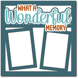 What a Wonderful Memory - Printed Premade Scrapbook Page 12x12 Layout