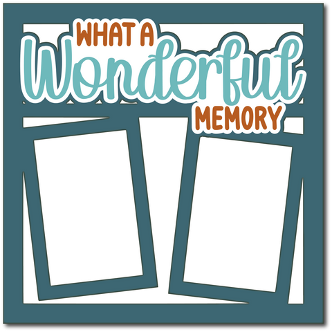What a Wonderful Memory - Printed Premade Scrapbook Page 12x12 Layout