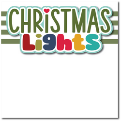 Christmas Lights - Printed Premade Scrapbook Page 12x12 Layout
