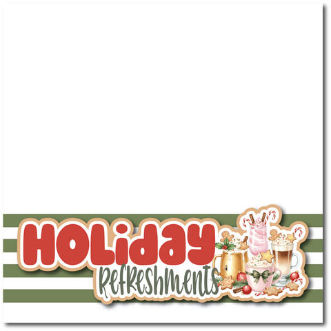 Holiday Refreshments - Printed Premade Scrapbook Page 12x12 Layout