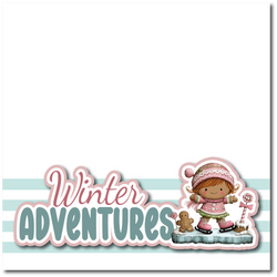 Winter Adventures - Printed Premade Scrapbook Page 12x12 Layout