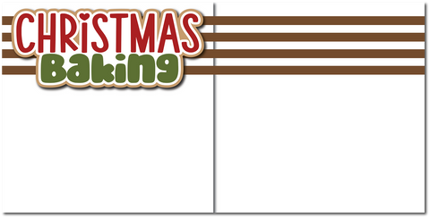 Christmas Baking - Printed Premade Scrapbook (2) Page 12x12 Layout