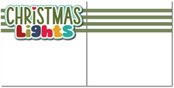 Christmas Lights - Printed Premade Scrapbook (2) Page 12x12 Layout