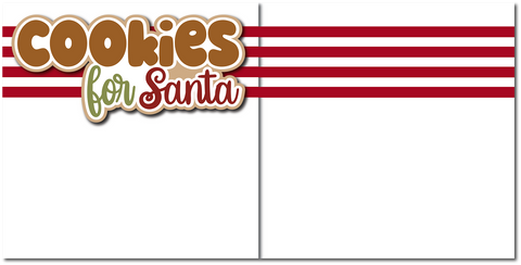 Cookies for Santa - Printed Premade Scrapbook (2) Page 12x12 Layout