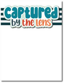 Captured by the Lens - Printed Premade Scrapbook Page 8.5 x 11 Layout