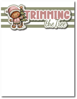 Trimming the Tree - Printed Premade Scrapbook Page 8.5 x 11 Layout
