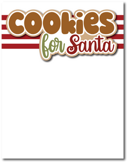 Cookies for Santa - Printed Premade Scrapbook Page 8.5 x 11 Layout