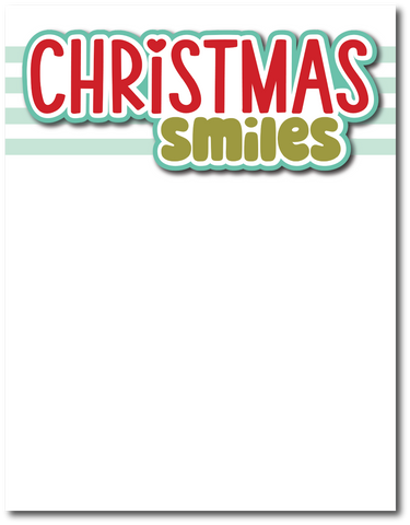 Christmas Smiles - Printed Premade Scrapbook Page 8.5 x 11 Layout
