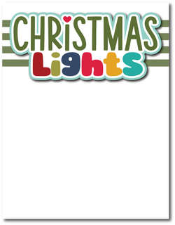 Christmas Lights - Printed Premade Scrapbook Page 8.5 x 11 Layout