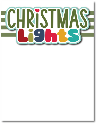 Christmas Lights - Printed Premade Scrapbook Page 8.5 x 11 Layout