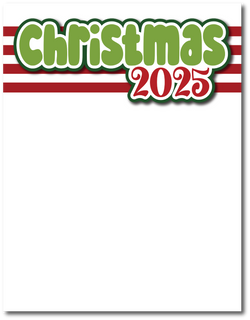 Christmas 2025 - Printed Premade Scrapbook Page 8.5 x 11 Layout