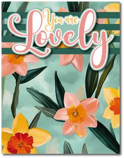 You are Lovely - Printed Premade Scrapbook Page 8.5 x 11 Layout
