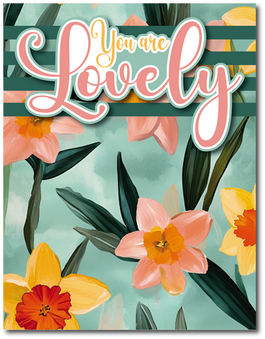You are Lovely - Printed Premade Scrapbook Page 8.5 x 11 Layout
