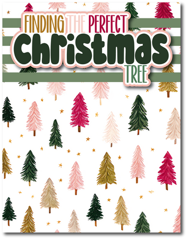 Finding the Perfect Christmas Tree - Printed Premade Scrapbook Page 8.5 x 11 Layout