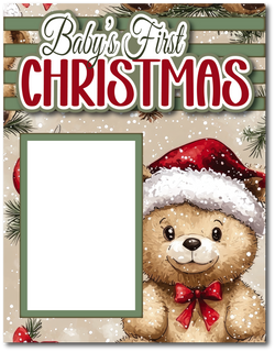 Baby's First Christmas - Printed Premade Scrapbook Page 8.5 x 11 Layout