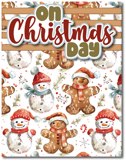 On Christmas Day - Printed Premade Scrapbook Page 8.5 x 11 Layout