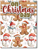 On Christmas Day - Printed Premade Scrapbook Page 8.5 x 11 Layout