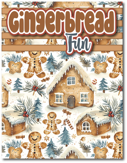 Gingerbread Fun - Printed Premade Scrapbook Page 8.5 x 11 Layout