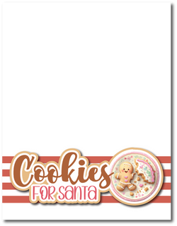 Cookies for Santa - Printed Premade Scrapbook Page 8.5 x 11 Layout