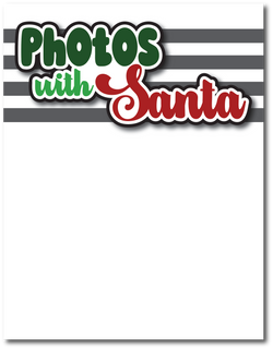 Photos with Santa - Printed Premade Scrapbook Page 8.5 x 11 Layout
