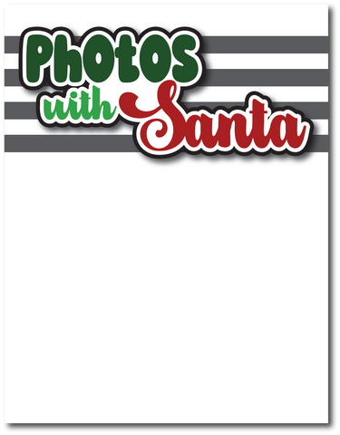 Photos with Santa - Printed Premade Scrapbook Page 8.5 x 11 Layout