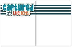 Captured by the Lens - (2) Printed Premade Scrapbook Pages 8.5 x 11 Layout