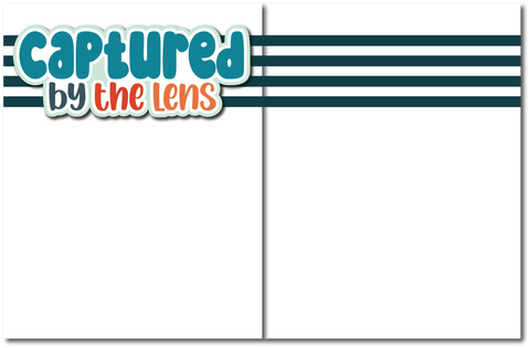 Captured by the Lens - (2) Printed Premade Scrapbook Pages 8.5 x 11 Layout