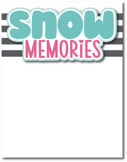 Snow Memories - Printed Premade Scrapbook Page 8.5 x 11 Layout