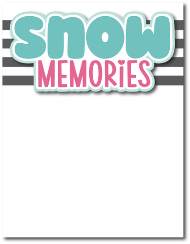 Snow Memories - Printed Premade Scrapbook Page 8.5 x 11 Layout
