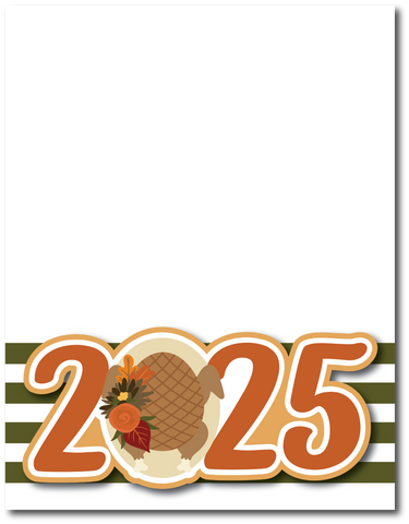 2025 - Turkey - Printed Premade Scrapbook Page 8.5 x 11 Layout